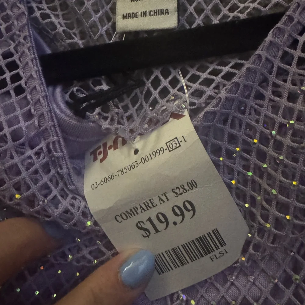 Lavender Mesh Top - Picture 4 of 4